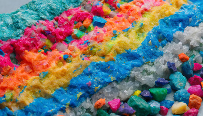 Mineral Medley: A Vibrant Display of Colorful Stones