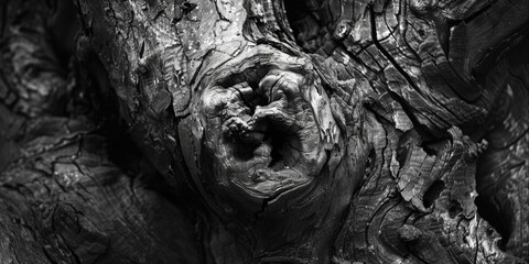 A monochrome image of a tree trunk, suitable for various design projects - obrazy, fototapety, plakaty