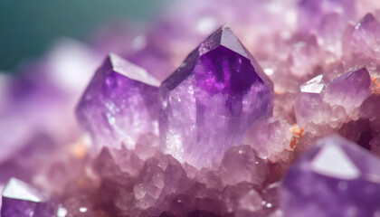 Fototapeta premium Vibrant Amethyst: Abstract Background of Nature's Gemstone Splendor