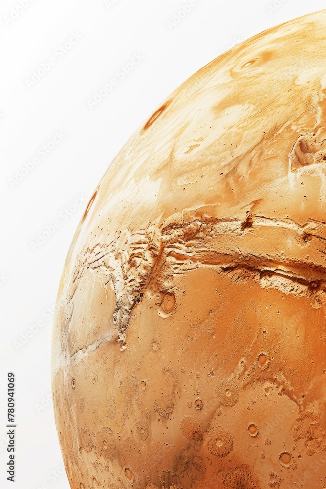 Poster close-up view of a planet with a sky background, suitable for educational materials