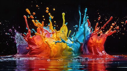 Mesmerizing Explosion of Vibrant Color Splashes in Motion