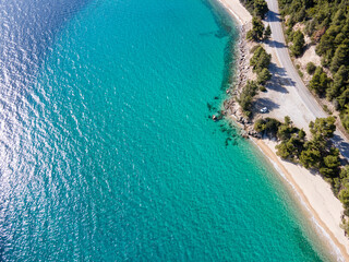 Sithonia coastline near Nikitis Beach, Chalkidiki, Greece