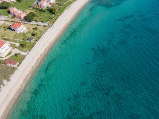Fototapeta na wymiar Sithonia coastline near Nikitis Beach, Chalkidiki, Greece