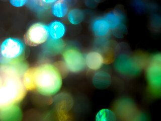 abstract bokeh background green yellow and blue