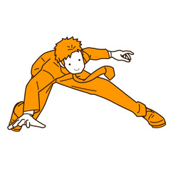 カッコいいポーズのビジネスマンのイラスト