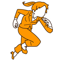 走るビジネスウーマン