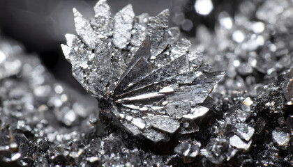 Vibrant Silver: Abstract Background of Nature's Gemstone Splendor
