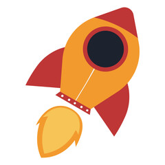 Rocket launches vector illustration