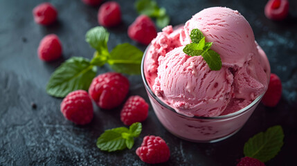 strawberry ice cream - Powered by Adobe