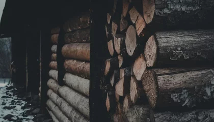Fotobehang firewood © Slainie