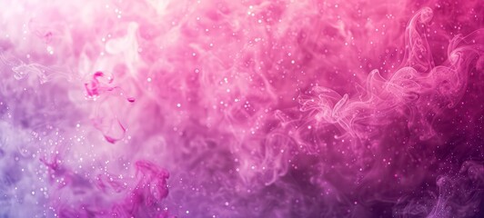 Ink water or haze texture of pink magenta shiny glitter steam cloud blend on abstract color mist art background - obrazy, fototapety, plakaty