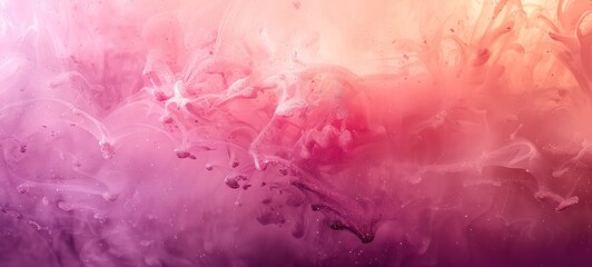 Obraz premium Ink water or haze texture of pink magenta shiny glitter steam cloud blend on abstract color mist art background