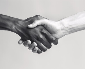 Сlose-up image capturing the moment of a handshake between two individuals. 
symbolize trust, agreement, partnership, or friendship, conveying a sense of unity and cooperation , Gener , Generative AI.