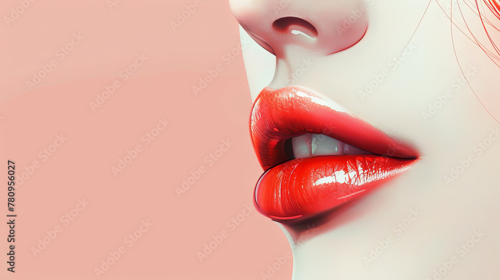 Poster a photorealistic image of femininity on a white background with intricate details and soft colors.