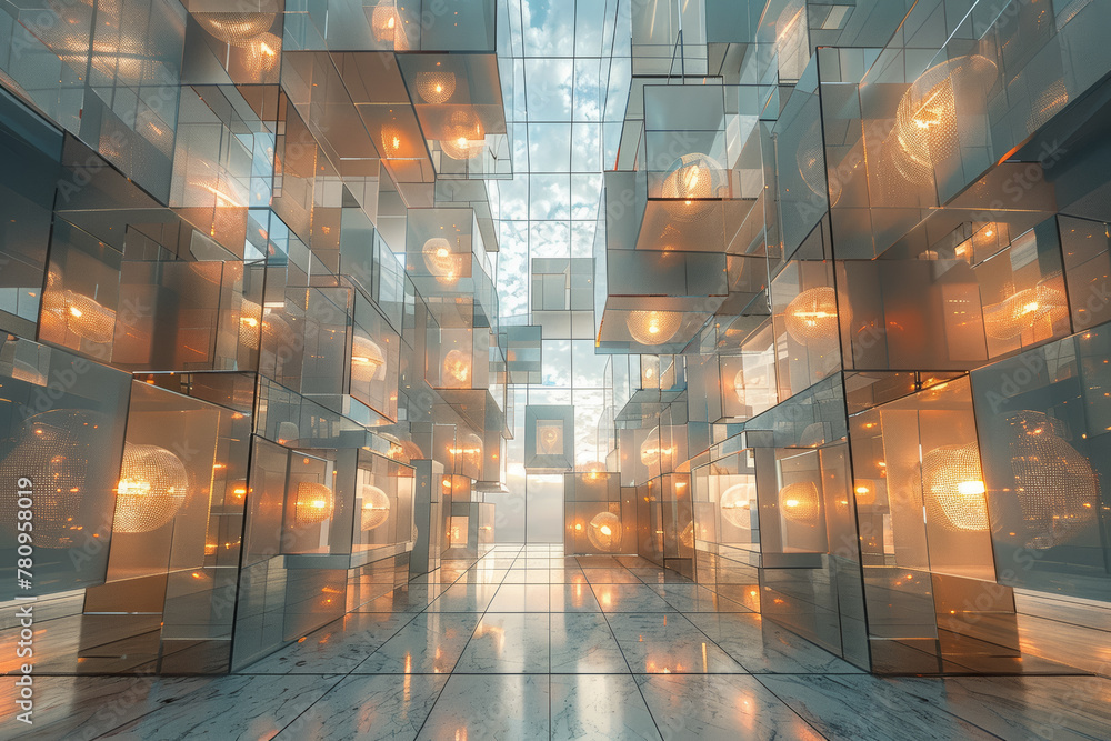 Aufkleber a daring architectural installation challenging spatial norms and perceptions, inviting viewers to r