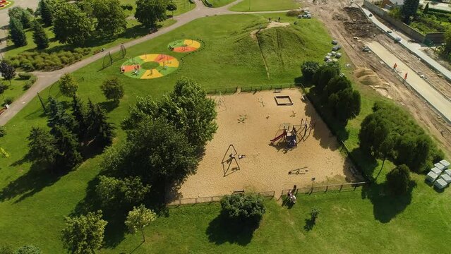 Playground Park Wladyslawa Lokietka Wloclawek Plac Zabaw Aerial View Poland
