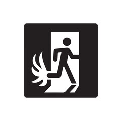 Emergency exit Vector illustration, escape route sign and symbol