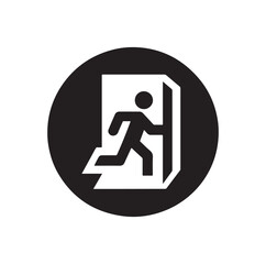 Emergency exit Vector illustration, escape route sign and symbol