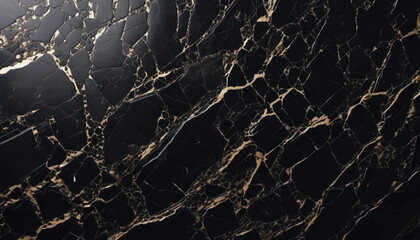 Black and golden marble close up, ai