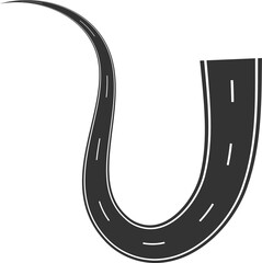 Road curves with white markings, highway, traffic, street, race