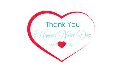 National Nurses week is observed in May 6 to 12 of each year. Thank Nurses . Banner poster, flyer and background design. Vector illustration.