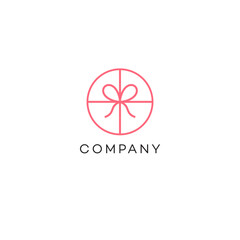 Gift logo design business icon vector