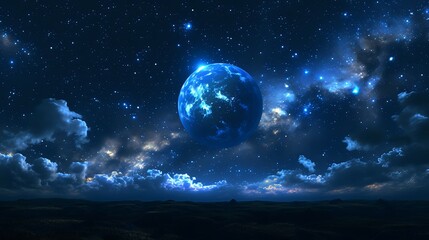 Cosmic Elegance: Night Sky Wonders./n