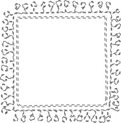 Dashed square frame drawing
