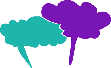 Speech bubble colorful