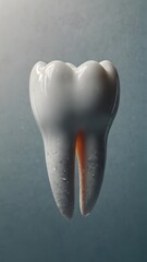 Isolated tooth on a background, dentists, dental care (vertical)