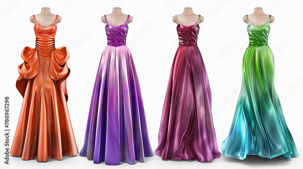 Poster a photorealistic image of a gown on a white background is featured in the image referenced by thatot