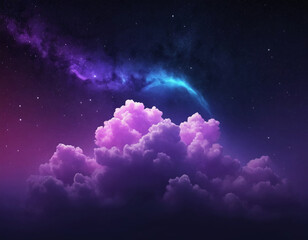 Fototapeta na wymiar colorful purple clouds and space wallpaper