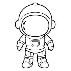 Explore space with an astronaut outline icon, perfect for celestial designs.