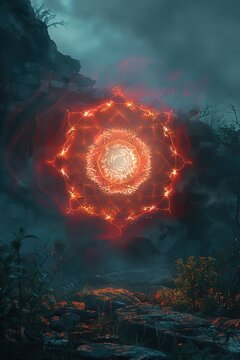 A chakram with edges that become superheated, glowing red as it slices through the air towards its target