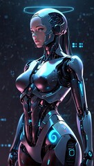 AI Entities and Digital Landscapes. AI Generated 