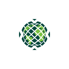 Digital world logo design