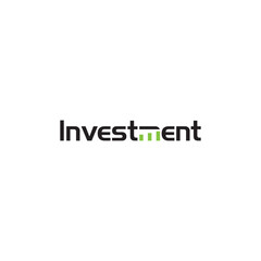 Investing typography financial investment logo design