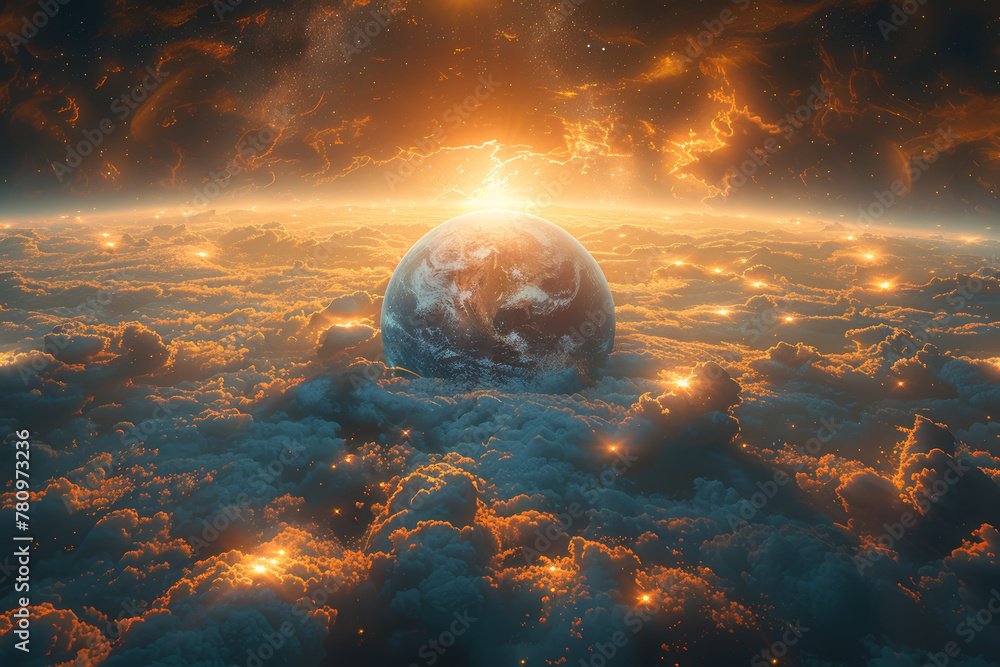 Poster a study of extraterrestrial civilizations, where the pursuit of knowledge and understanding transcen