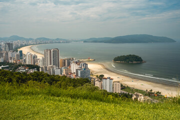 Panoramic view from Santos, Brazil.