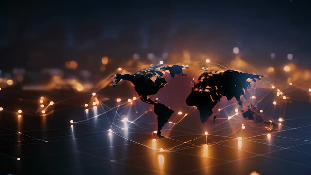 Logistics delivery, World map with logistic network distribution on background. background for Concept of fast or instant shipping, Online goods orders worldwide