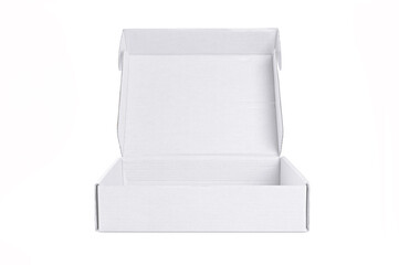 white cardboard box on white background. - 780973440