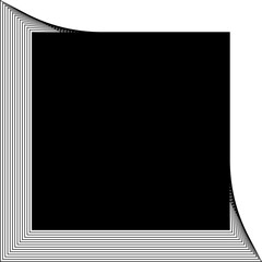 Square blended lines frame template design. Design elements