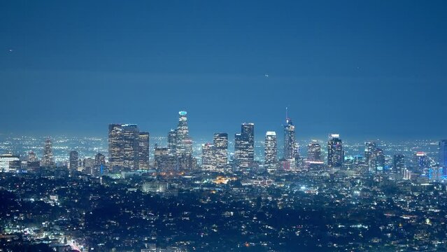 Los Angeles by night - impressive view - L.A. city lights - travel photography