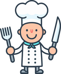 Chef illustration created by artificial intelligence.