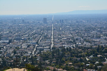 ロサンゼルスのまっすぐな道路
