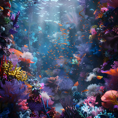 Fototapeta na wymiar A_fantastical_underwater_world_teeming_with_colorful_cor