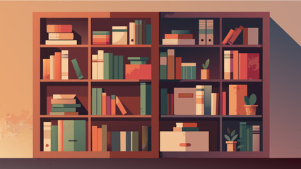 A bookshelf lined with novels in their native language providing a comforting escape and a reminder of their roots.