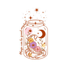 Minimalist Boho Vector Illustration