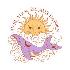 Minimalist Boho Vector Illustration