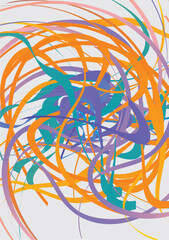 Background image Use lines to create an image. Various colors are used in graphics.